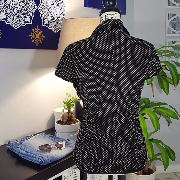 INC Ruched, Collared Blouse - Picture 2 of 3